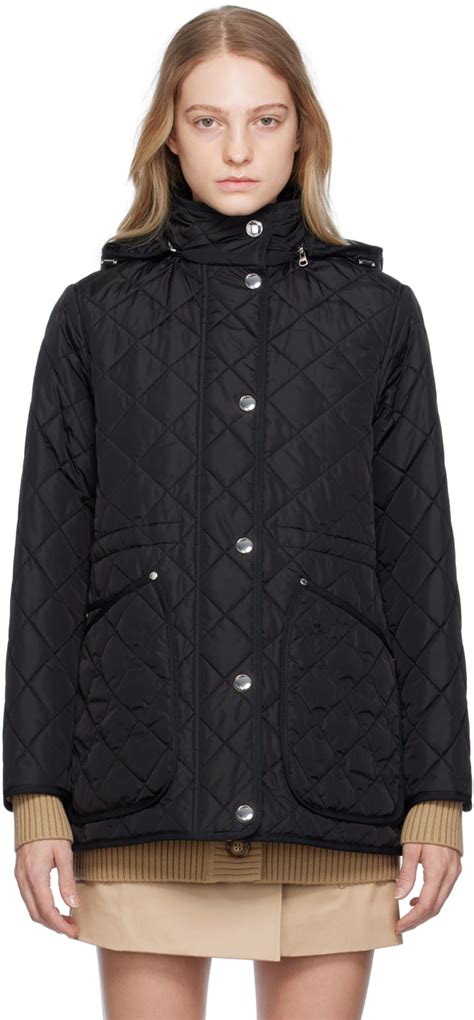 burberry black quilted coat|Burberry factory outlet.